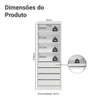 Guarda-Roupa Modulado 2 Portas com Espelho 4 Gavetas 4 Prateleiras Branco Neo Madesa