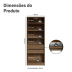 Guarda-Roupa Modulado 2 Portas 2 Gavetas 4 Prateleiras Rustic/Crema Neo Madesa