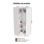 Guarda-Roupa Modulado de Canto 2 Portas Branco Neo Madesa