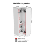 Guarda-Roupa Modulado de Canto 2 Portas Rustic/Crema Neo Madesa