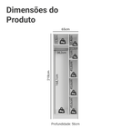 Guarda-Roupa Modulado 1 Porta 5 Nichos Branco Neo Madesa