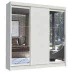 Guarda-Roupa Casal Madesa Istambul 3 Portas de Correr com Espelhos 3 Gavetas Branco
