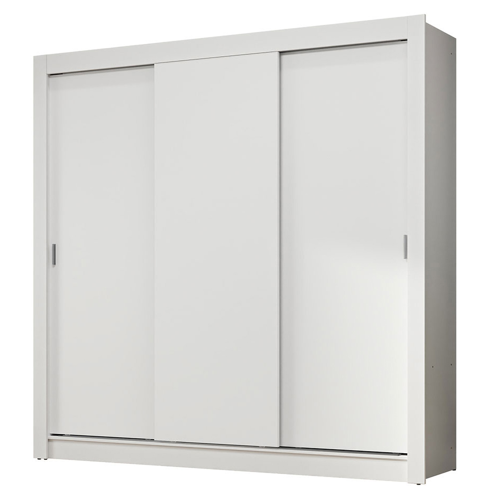 Guarda-Roupa Casal 3 Portas de Correr Branco Nobre Madesa