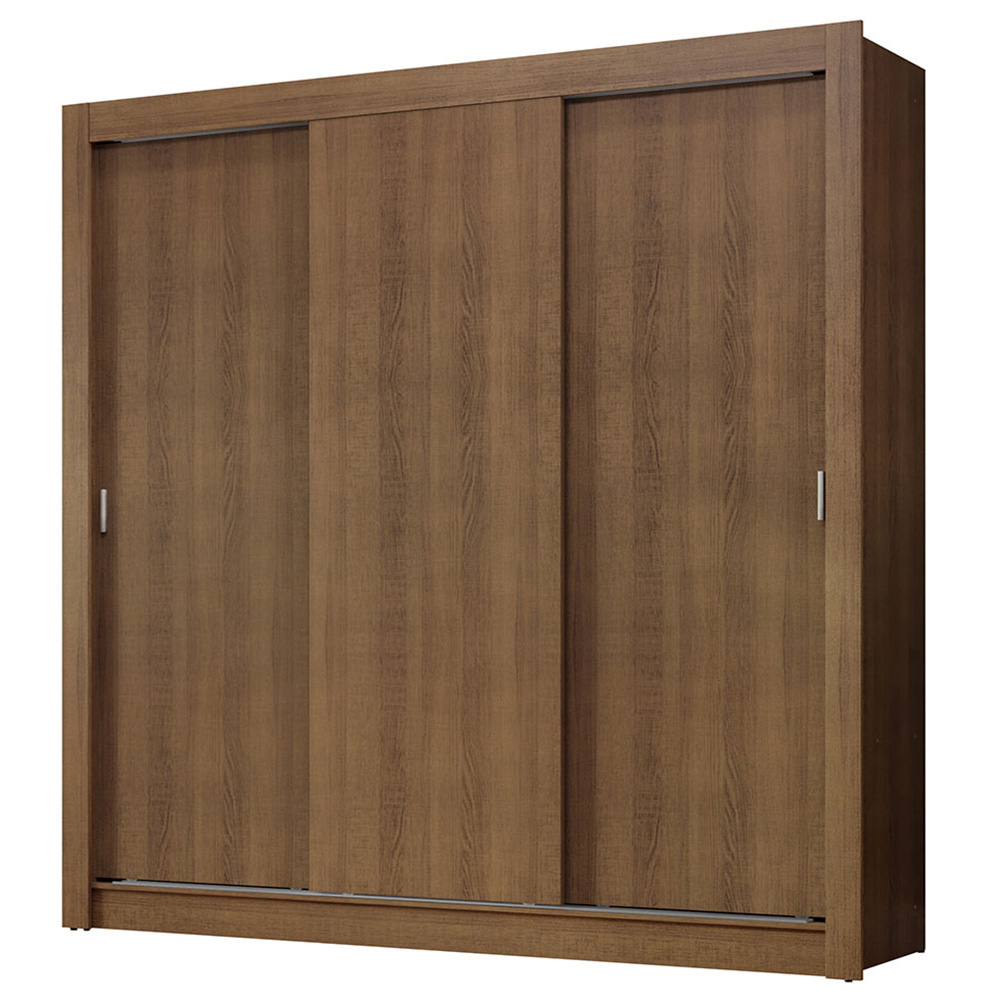 Guarda-Roupa Casal 3 Portas de Correr Rustic Nobre Madesa
