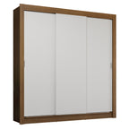 Guarda-Roupa Casal 3 Portas de Correr Rustic/Branco Sublime Plus Madesa