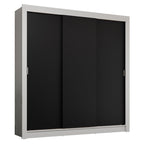 Guarda-Roupa Casal 3 Portas de Correr Branco/Preto Sublime Plus Madesa