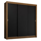 Guarda-Roupa Casal 3 Portas de Correr Rustic/Preto Sublime Plus Madesa