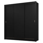 Guarda-Roupa Casal 3 Portas de Correr Preto Sublime Madesa