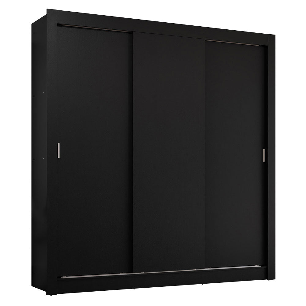 Guarda-Roupa Casal 3 Portas de Correr Preto Sublime Plus Madesa