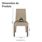 Kit 2 Cadeiras 4254 Madesa Rustic/Imperial