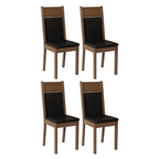Kit 4 Cadeiras 4280 Madesa Rustic/Preto