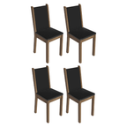 Kit 4 Cadeiras de Jantar 4291 Rustic/Preto Madesa