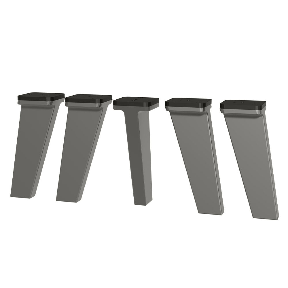 Kit com 5 Pés de Polipropileno para Cozinhas Nice Cinza Madesa