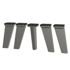 Kit com 5 Pés de Polipropileno para Cozinhas Nice Cinza Madesa