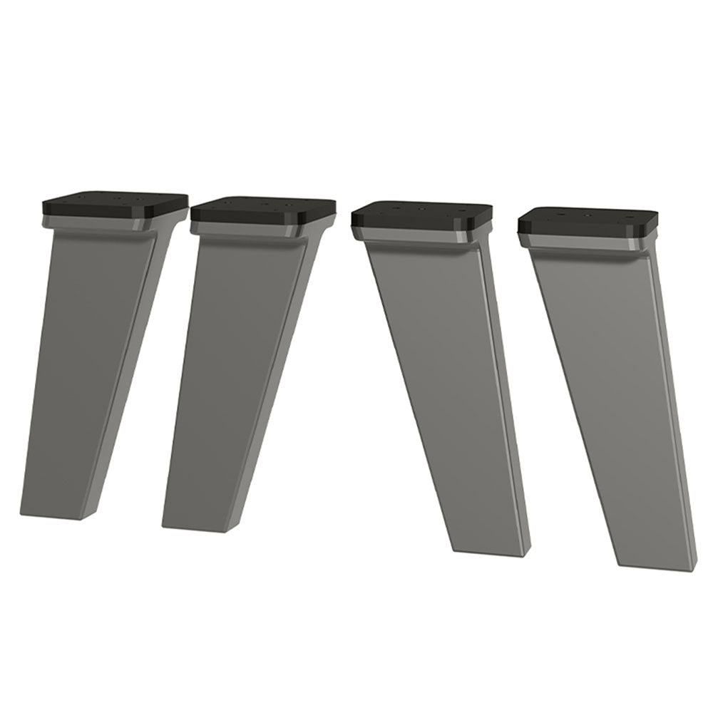 Kit com 4 Pés de Polipropileno para Cozinhas Nice Cinza Madesa