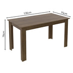 Mesa de Jantar Madesa com Tampo de Madeira 5231 Rustic