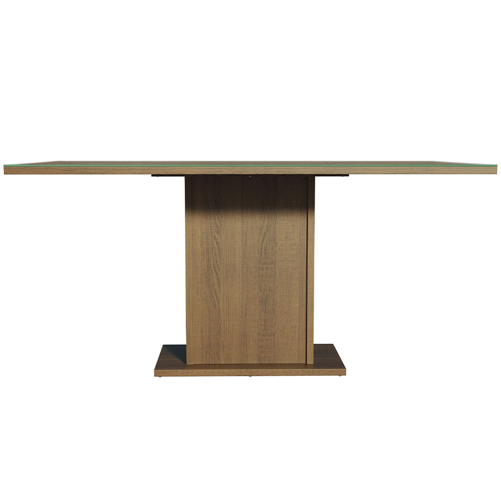 Mesa de Jantar Retangular Tampo de Vidro Rustic 5275 Madesa
