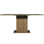 Mesa de Jantar Retangular Tampo de Vidro Rustic/Preto 5275 Madesa