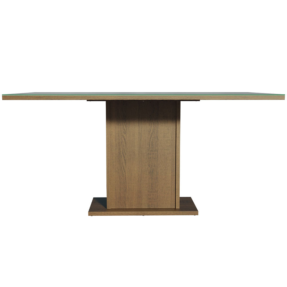 Mesa de Jantar Retangular Tampo de Vidro Rustic/Cinza 5275 Madesa