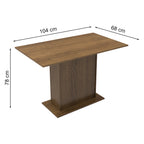 Mesa de Jantar Madesa com Tampo de Madeira 5329 Rustic