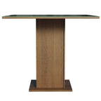 Mesa de Jantar Madesa Quadrada Tampo de Vidro 5363 Rustic/Preto