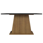 Mesa de Jantar Retangular com Tampo de Madeira Rustic/Preto 5365 Madesa