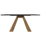 Mesa de Jantar Retangular com Tampo de Madeira Rustic/Preto 5372 Madesa