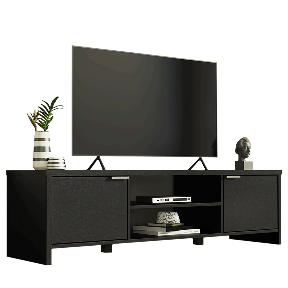 Rack para TV até 65 Polegadas Madesa 6918 com 2 Portas Preto PO