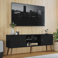 Rack para TV até 65 Polegadas Madesa 6921 com 2 Portas Preto PO