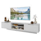 Rack Suspenso para TV até 80 Polegadas 218 cm 2 Portas Branco Stella Madesa