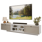 Rack Suspenso para TV até 80 Polegadas 218 cm 2 Portas Branco/Crema Vik Madesa