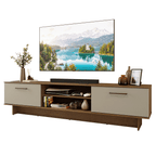 Rack para TV até 80 Polegadas 218 cm 2 Portas Rustic/Crema Agata Madesa