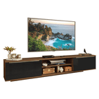 Rack Suspenso para TV até 80 Polegadas 218 cm 2 Portas Rustic/Preto Lux Madesa