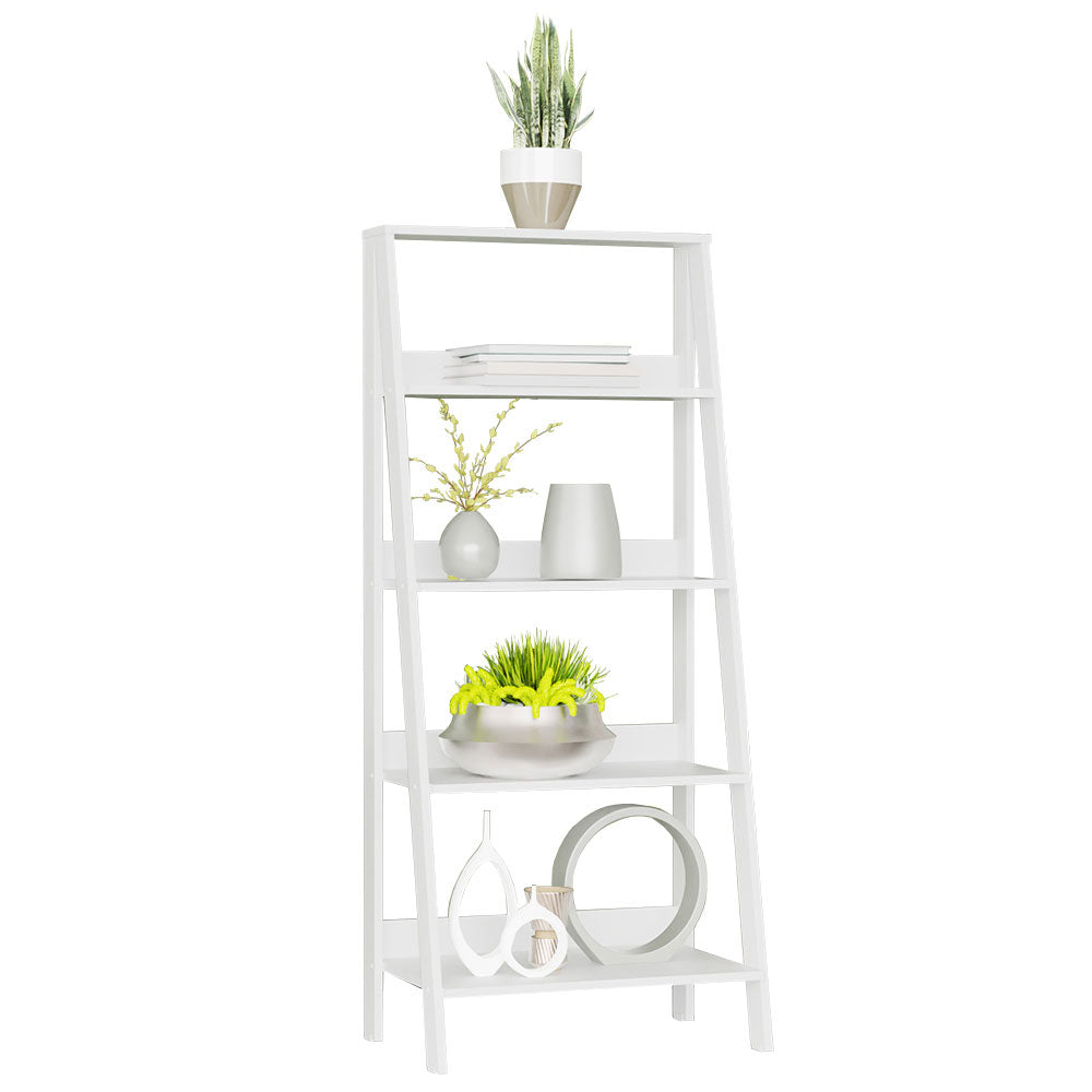 Estante Escada para Livros com 4 Prateleiras Madesa Branco