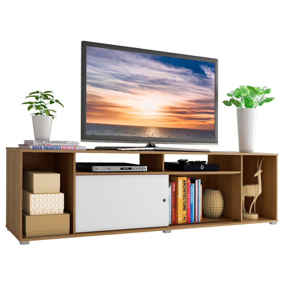 Rack para TV até 65 Polegadas Madesa Cancun Rustic/Branco