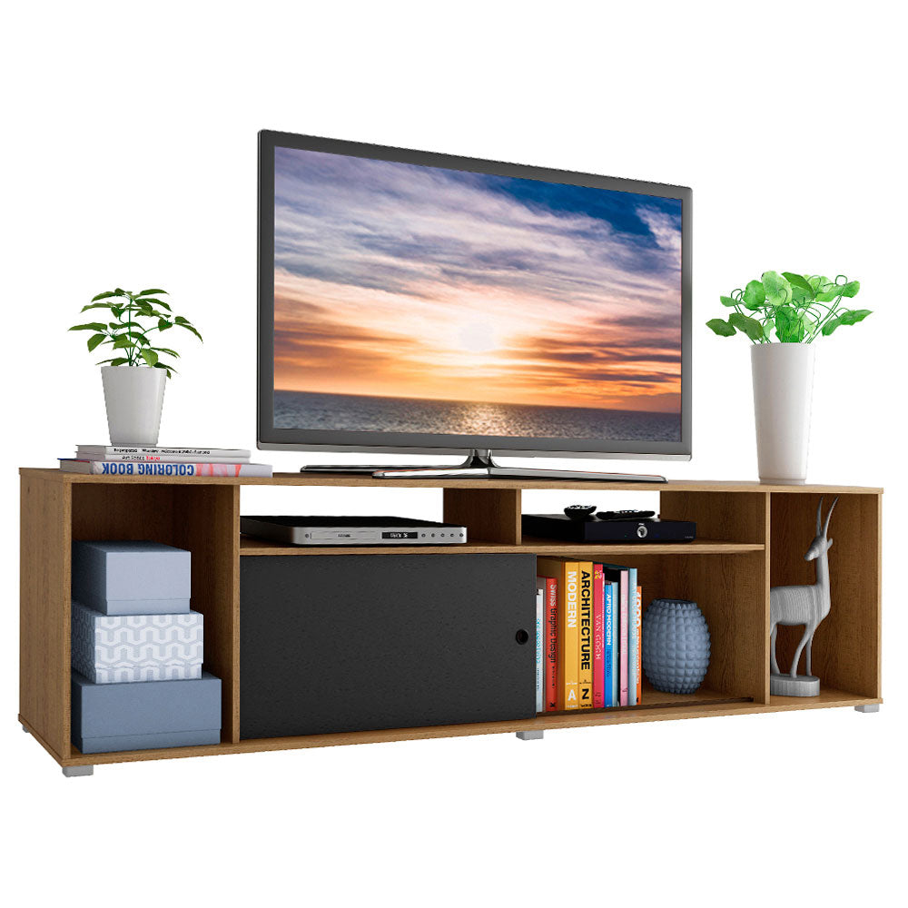 Rack para TV até 65 Polegadas Madesa Cancun Rustic/Preto