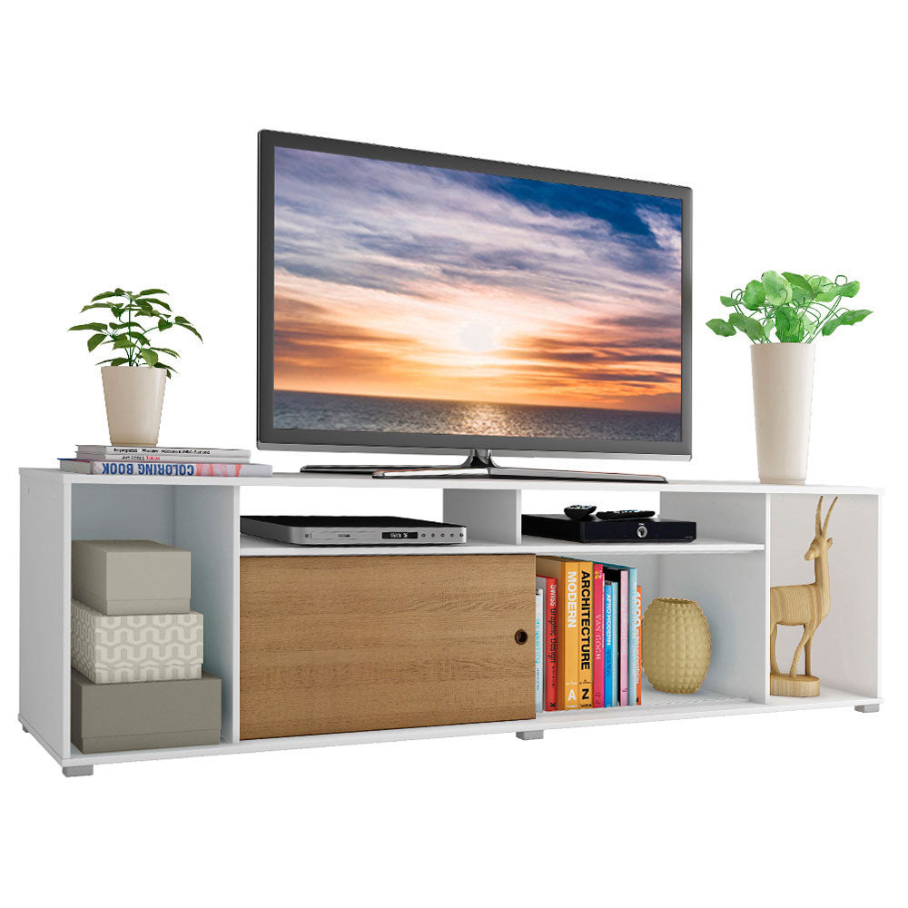 Rack para TV até 65 Polegadas Madesa Cancun Branco/Rustic