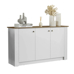 Buffet com Espaço para Armazenamento Madesa 7271 3 Portas Branco PO
