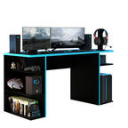 Mesa para Computador Gamer Madesa 9409 Preto/Azul