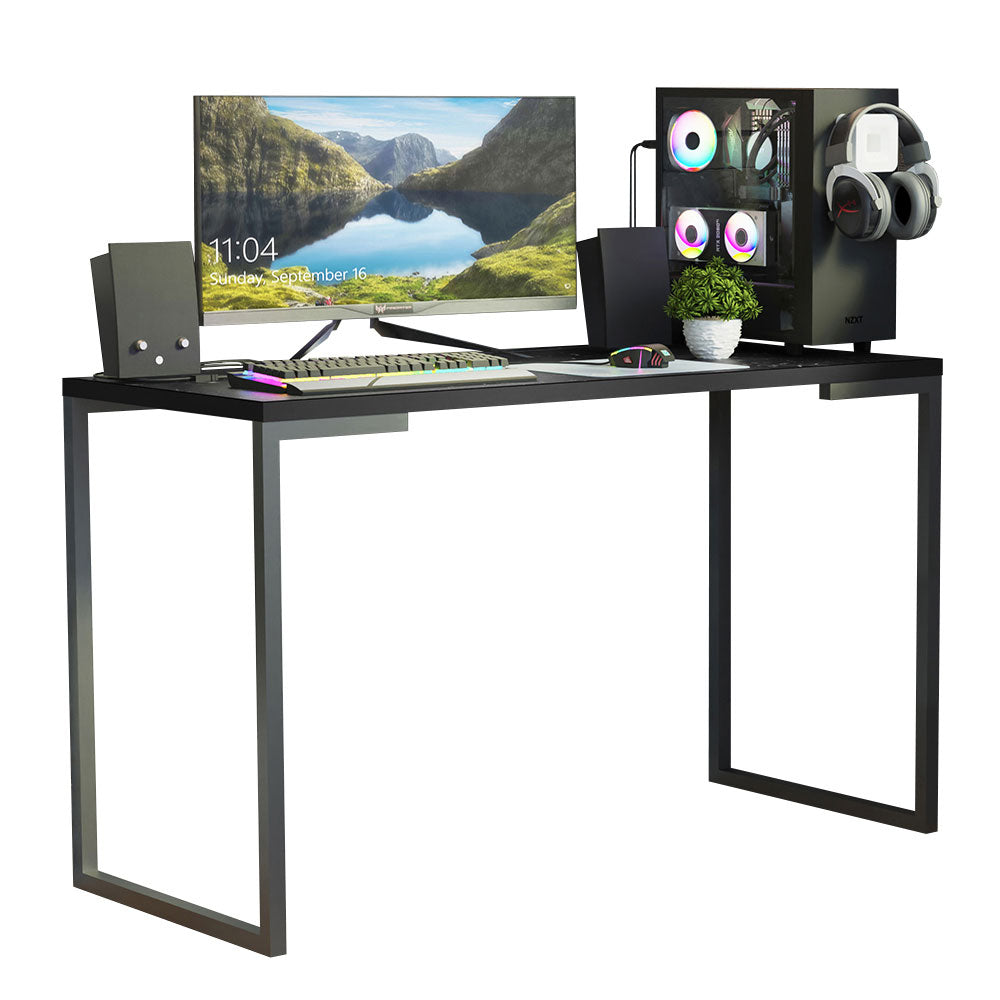 Mesa de Escritório Industrial Preta 120cm Nero Marquina Madesa