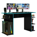 Escrivaninha Mesa para Computador Gamer Preto/Azul 9424 Madesa