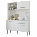 Armário de Cozinha Compacta 120cm Branco Life Madesa