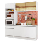 Armário de Cozinha Compacta 180cm Branco Diamante Madesa 86