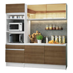 Armário de Cozinha Compacta 180cm Branco/Rustic Diamante Madesa 86