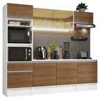 Armário de Cozinha Completa 240cm Branco/Rustic Diamante Madesa