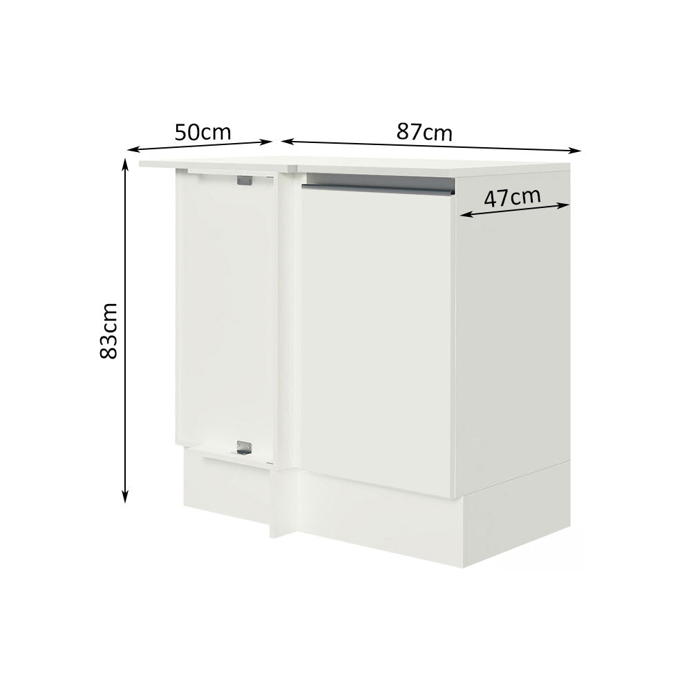 Balcão de Canto 100% MDF com Tampo Branco Smart Madesa