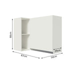 Armário Aéreo de Canto 100% MDF com Adega Branco Smart Madesa