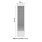 Balcão Porta-Pano 20 x 60 cm (Sem Tampo) para Cozinhas Branco Madesa