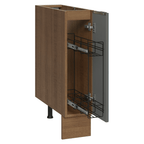 Balcão Porta-Temperos 20 x 60 cm 1 Porta (Sem Tampo) Rustic/Cinza Lux Madesa