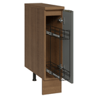 Balcão Porta-Temperos 20 x 60 cm 1 Porta (Com Tampo) Rustic/Cinza Lux Madesa